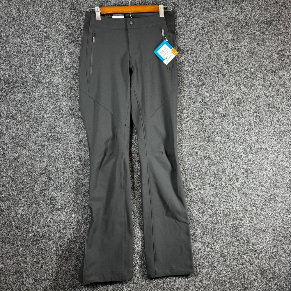 Columbia McCloud Falls Heat Pants Womens 4 Black Omni-Heat Straight Leg XK0293
